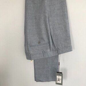 CANALI Milano Trim Fit Linen & Wool Dress Pants